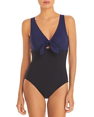 Karla Colletto Alula Tie Front Underwire One Piece Swimsuit