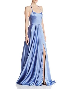 Faviana Couture Charmeuse Plunge-back Gown