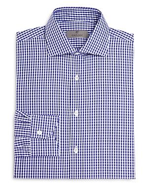 Canali Gingham Check With Dobby Regular Fit Dress Shirt