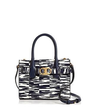 Tory Burch Gemini Link Snake Embossed Leather Tote