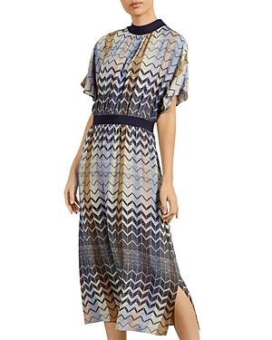 Ted Baker Zigzag Print Midi Dress