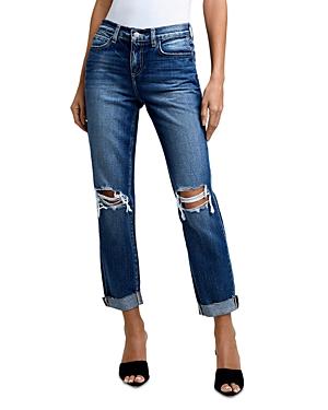 L'agence Olga High Rise Cuffed Cigarette Jeans In Amarillo