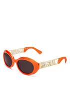 Moschino Cut-out Logo Oval Sunglasses, 52mm
