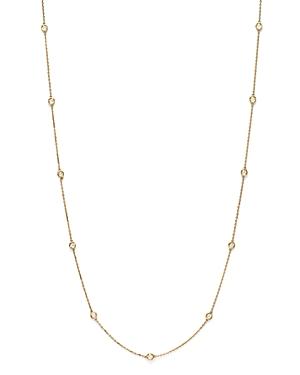 Diamond Station Long Necklace In 14k Yellow Gold, 1.0 Ct. T.w.