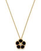 Roberto Coin 18k Yellow Gold Daisy Diamond & Black Onyx Pendant Necklace, 16 - 100% Exclusive