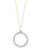 Mateo 14k Yellow Gold Diamond Circle Cable Necklace, 16