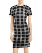 Karl Lagerfeld Paris Plaid Sheath Dress