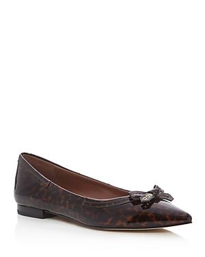 Cole Haan Alice Leopard Print Pointed Toe Ballet Flats