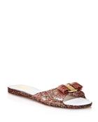 Salvatore Ferragamo Women's Cirella Glitter Slide Sandals