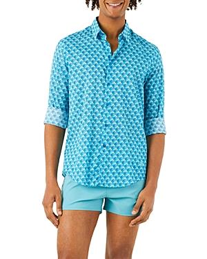 Vilebrequin Wave Print Long Sleeve Shirt