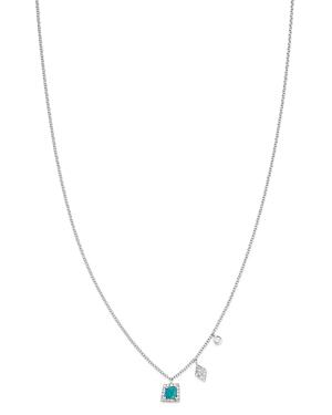 Meira T 14k White Gold Opal & Diamond Necklace, 18
