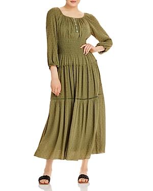 Olive Hill Clip Dot Tiered Dress