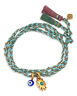 Kendra Scott Shiva Stone Charm Cord Wrap Bracelet