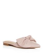 Rebecca Minkoff Women's Alexis Leather Bow Pointed Toe Mules