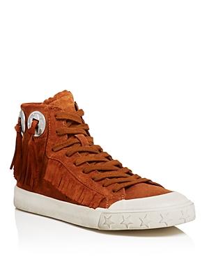 Ash Marlow Fringe Lace Up High Top Sneakers