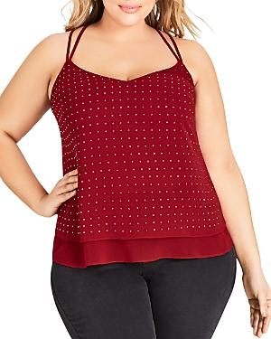 City Chic Plus Studded Camisole Top