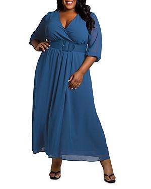 Standards & Practices Poetic Justice Tida Belted Crossover Maxi Dress