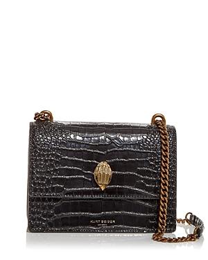 Kurt Geiger London Croc Embossed Leather Crossbody