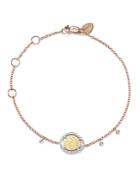 Meira T 14k Yellow, White And Rose Gold Diamond Scratch Disc Bracelet