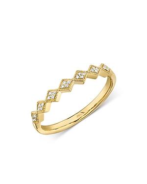Moon & Meadow 14k Yellow Gold Diamond Geometric Ring - 100% Exclusive