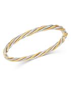 Bloomingdale's Twisted Bangle Bracelet In 14k Yellow & White Gold - 100% Exclusive