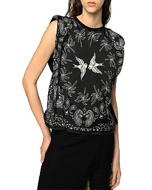 Pinko Acqua Printed Sleeveless Top