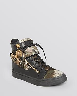 Giuseppe Zanotti Lace Up High Top Sneakers - Devore