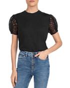 The Kooples Lace-sleeve T-shirt