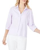 Foxcroft Stretch Lavender Stripe Shirt