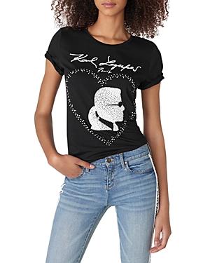 Karl Lagerfeld Paris Sequin Silhouette Tee