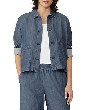 Eileen Fisher Petites Classic Collar Twill Jacket