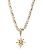 David Yurman Cable Collectibles North Star Birthstone Charm In 18k Yellow Gold With Peridot