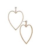Nadri Cirque Cubic Zirconia Heart Drop Earrings In 18k Gold Plated