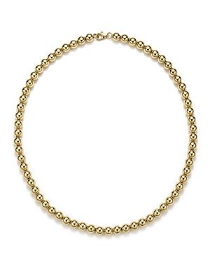 14k Yellow Gold Beaded Necklace, 18