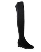 Tory Burch Caitlin Suede And Neoprene Over The Knee Boots
