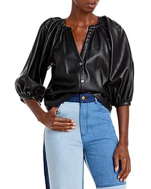 Staud New Dill Vegan Leather Top