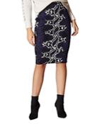 Karen Millen Snake Jacquard Pencil Skirt