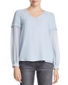 Karl Lagerfeld Faux Pearl-accented Top