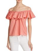 Rebecca Taylor Off-the-shoulder Ruffle Top