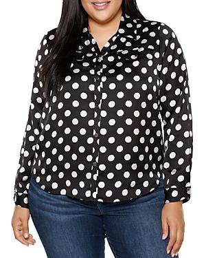 Belldini Plus Printed Button Up Shirt