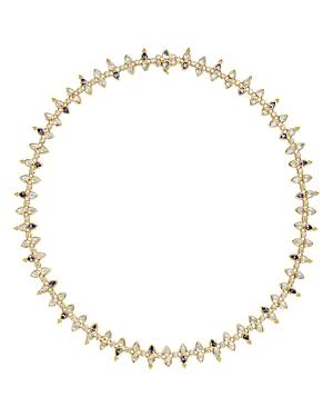 Temple St. Clair 18k Yellow Gold Foglia Multi-gemstone & Diamond Statement Necklace, 18