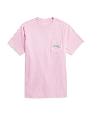 Vineyard Vines Boat Dock Cotton Logo Graphic Pocket Tee