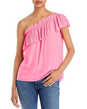 Ramy Brook Rose Ruffled One Shoulder Top