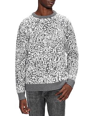 Ted Baker Mib Madchester Cotton & Wool Jacquard Sweatshirt