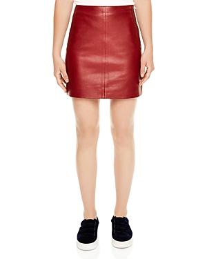 Sandro Diva Leather Mini Skirt