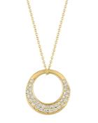 Carelle Large Diamond Pave Interlinks Pendant Necklace In Yellow Gold, 16