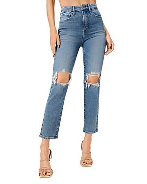 Good American Good Vintage Straight Leg Ankle Jeans In Blue800