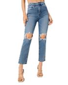 Good American Good Vintage Straight Leg Ankle Jeans In Blue800