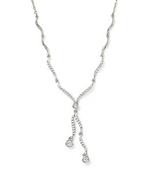 Diamond Y Necklace In 14k White Gold, .75 Ct. T.w.