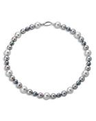 Majorica Simulated Pearl Necklace In Sterling Silver, 18